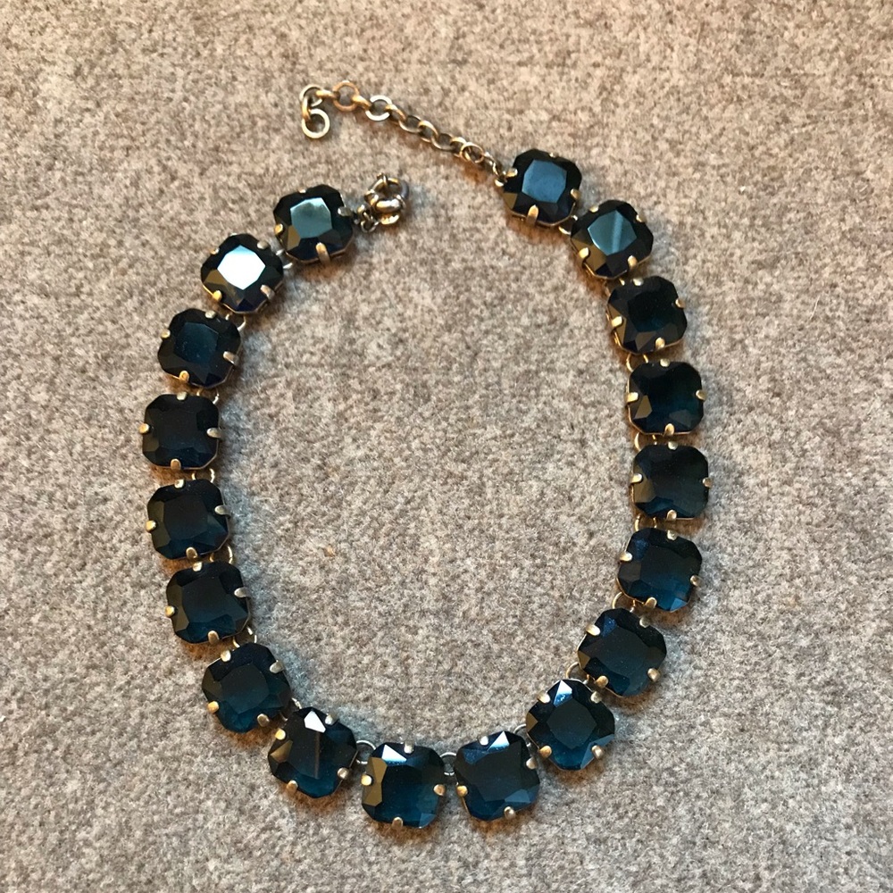 J. Crew blue jewel statement necklace
